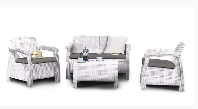Набор уличной мебели CORFU II SET, белый - фото 4 - id-p130512181