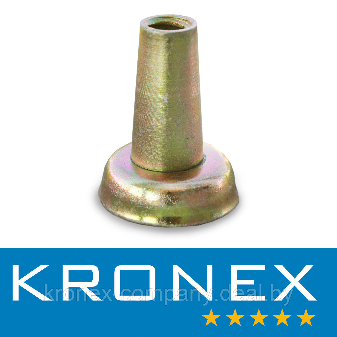 Конус стальной KRONEX, высота 75 мм, оцинкованный - фото 1 - id-p130360714