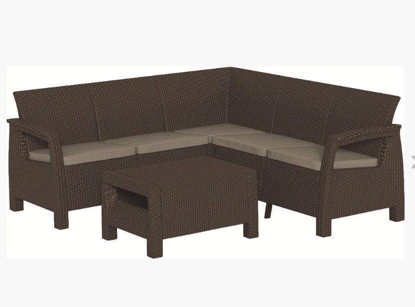 Набор уличной мебели CORFU II RELAX SET, коричневый - фото 1 - id-p130516506
