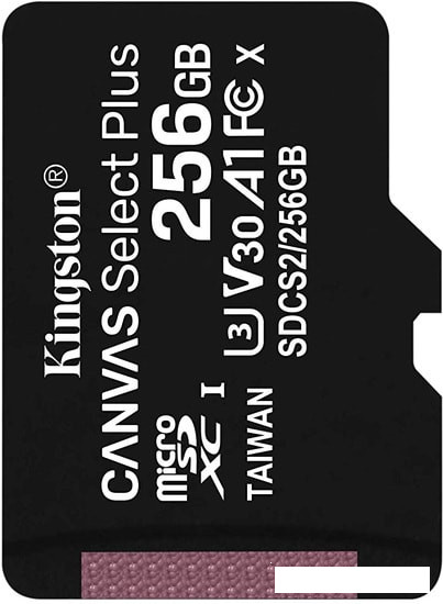 Карта памяти Kingston Canvas Select Plus microSDXC 256GB - фото 1 - id-p130525518