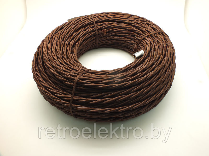 Витой ретро провод 2*1,5 Шоколад, Interior Electric