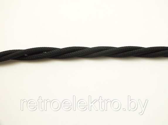 Витой ретро провод 3*2,5 Черный, Interior Electric, фото 2
