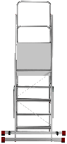 Передвижная складная лестница с площадкой индустриальная NV 554, фото 3