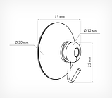 Присоска силиконовая с металлическим крючком SC30-MH, фото 3