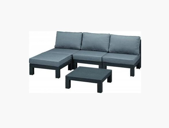 Набор мебели угловой(диван+столик) Nevada Set grey, графит - фото 1 - id-p130560853