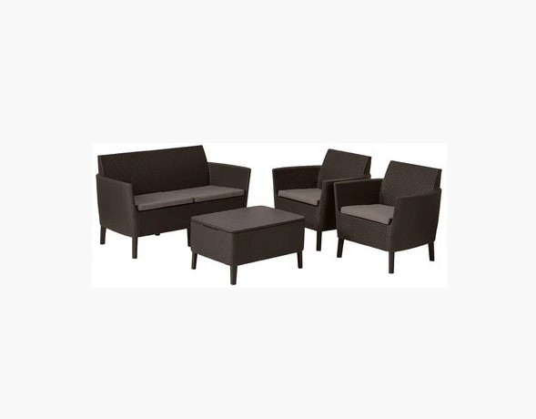 Набор уличной мебели SALEMO 2-SOFA SET, коричневый - фото 1 - id-p130562199