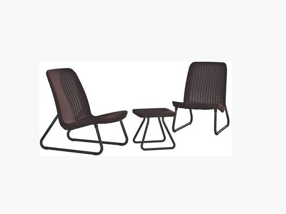 Набор уличной мебели (2 стула, столик) Rio Patio set, коричневый - фото 2 - id-p130563421