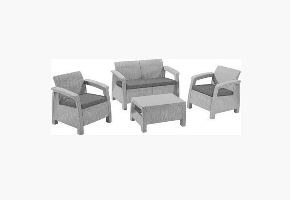 Набор уличной мебели CORFU II SET, серый - фото 1 - id-p130564421