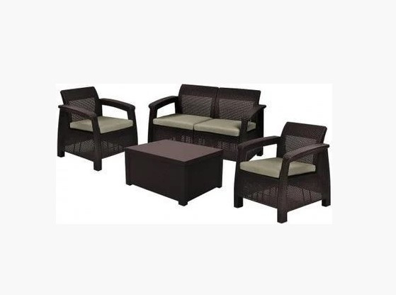 Набор уличной мебели CORFU II BOX, коричневый - фото 1 - id-p130564433