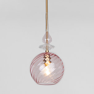 Подвесной светильник со стеклянным плафоном 50192/1 розовый Dream Eurosvet, фото 2