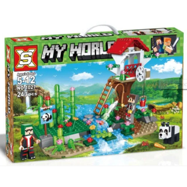 Конструктор SX 1027 My World Остров Панды (аналог LEGO Minecraft) 243 детали