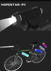 Велосипедная портативная колонка-фонарь Bluetooth Hopestar P11
