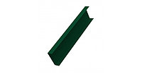 Декоративная накладка прямая для горизонтального монтажа штакетника 0,45 PE   RAL 6005 зеленый мох