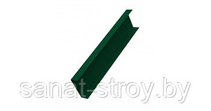 Декоративная накладка на столб 0,5 Quarzit Lite с пленкой RAL 6005 зеленый мох, фото 2