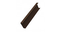 Декоративная накладка прямая для горизонтального монтажа штакет.0,5 Atlas с пленкой RAL 8017 шоколад