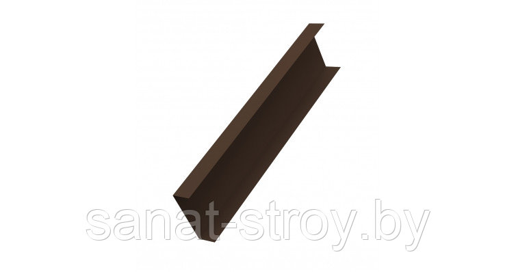 Декоративная накладка прямая для горизонтального монтажа штакет.0,5 Atlas с пленкой RAL 8017 шоколад - фото 1 - id-p130676067