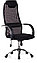 Кресло EP 708 Chrome для работы в офисе и дома, стул EP 708 CH ткань сетка (черная,красная), фото 4