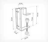 Струбцина с вертикальным П-держателем вывесок и отгибом, фото 3