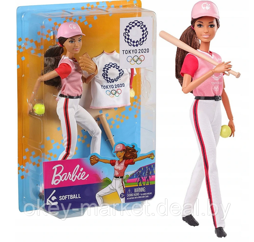 Кукла Barbie Олимпийская спортсменка Бейсболистка GJL77 - фото 7 - id-p130753541