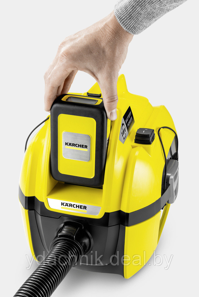 Аккумуляторный хозяйственный пылесос Karcher WD 1 Compact Battery