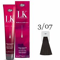 Краска для волос LK OPC Oil Protection Complex 3/07 темно-каштановый натуральный бежевый, 100мл (Lisap)