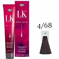 Краска для волос LK OPC Oil Protection Complex 4/68 каштановый медно-фиолетовый, 100мл (Lisap)