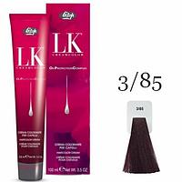 Краска для волос LK OPC Oil Protection Complex 3/85 темно-каштановый фиолетово-красный, 100мл (Lisap)