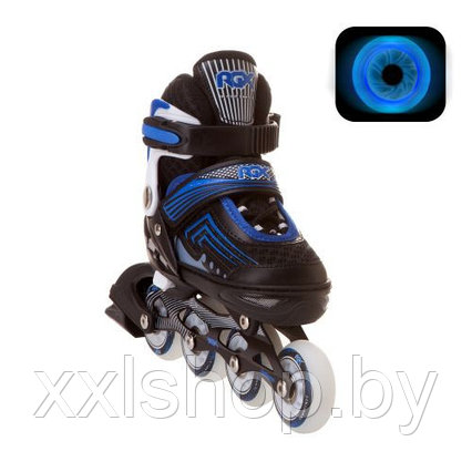 Раздвижные роликовые коньки RGX Atom Blue р-р 38-41 (светящиеся колеса), фото 2