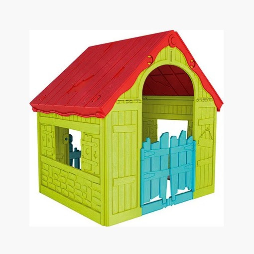 Детский уличный игровой домик Foldable Playhouse, бирюзово-зеленый - фото 1 - id-p130800047