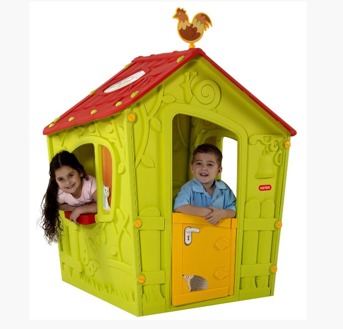 Домик детский игровой уличный MagicPlay House, салатовый/малиновый - фото 4 - id-p130800845