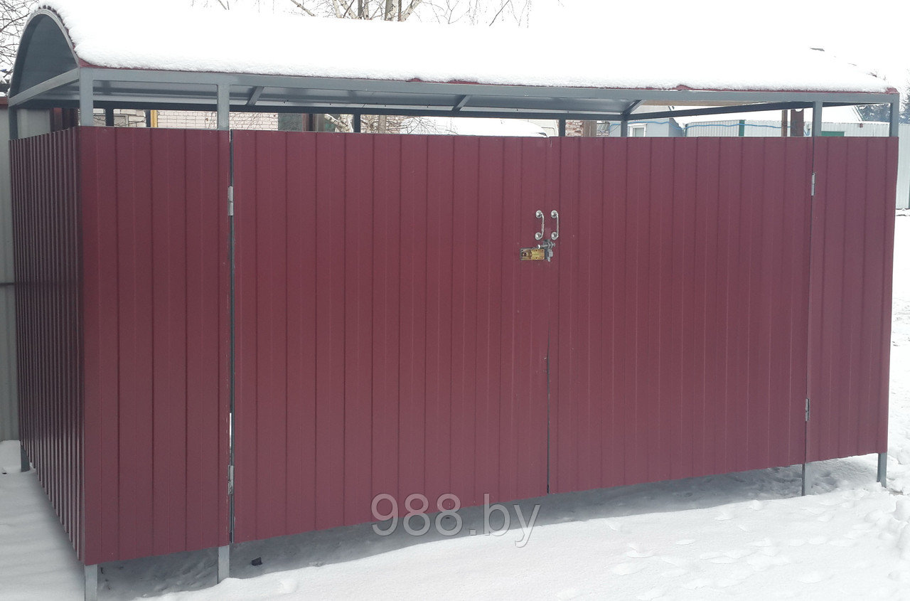 Ограждения для контейнеров с крышей с воротами - фото 5 - id-p9092686