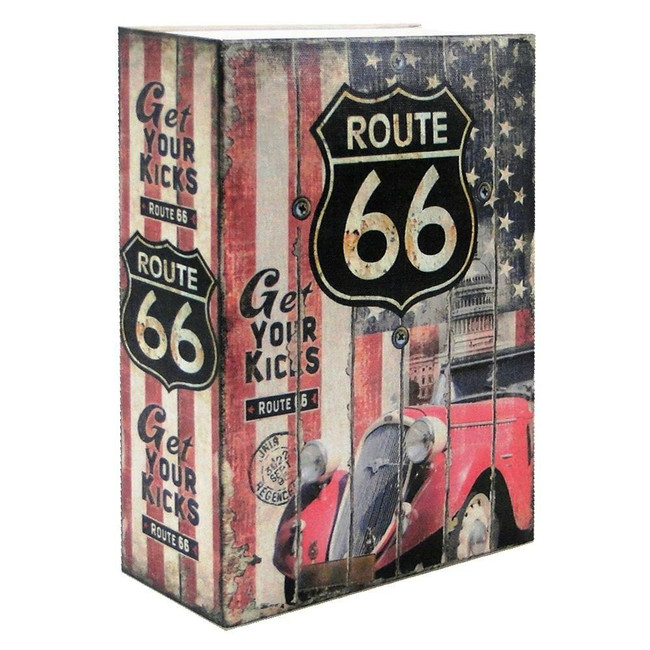 Металлическая книга сейф "Route 66" 26,5х20х7 - фото 1 - id-p130828454