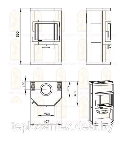 Печь камин "Ока" АОТ-6,0 (Мета-Бел) в Гомеле - фото 3 - id-p3756902