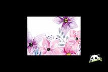 Открытка-бирка Розово-сиреневые цветы 50х70 мм