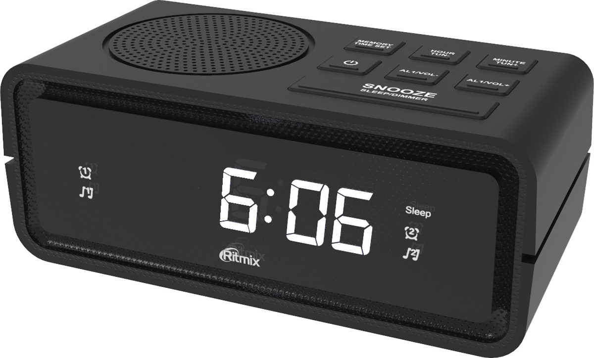 RRC-606 черный Радиочасы RITMIX