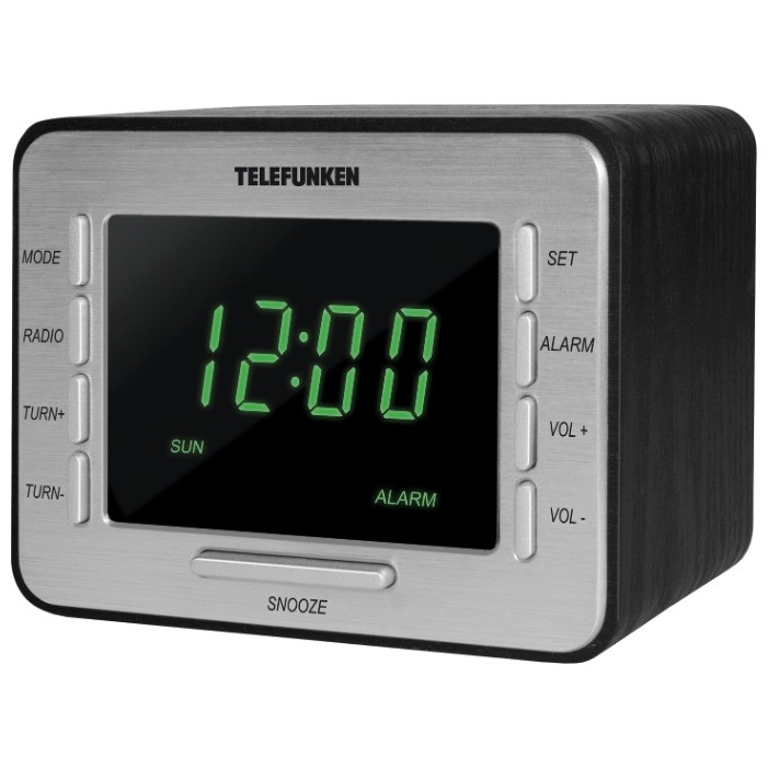 TF-1508 (черный c зеленым) Радиочасы TELEFUNKEN
