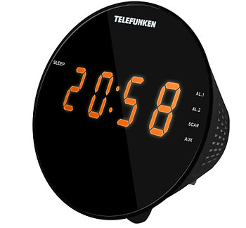 TF-1572 черный с янтарным Радиочасы TELEFUNKEN