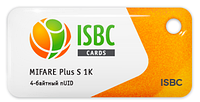Бесконтактный RFID-брелок ISBC® Mifare Plus SE 1K с печатью