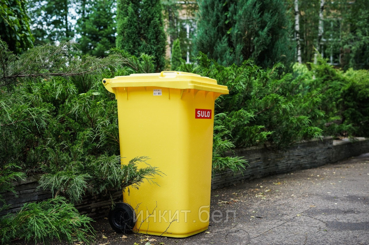 Цена с НДС. Мусорный контейнер SULO 240 л желтый (Германия). - фото 1 - id-p130854697