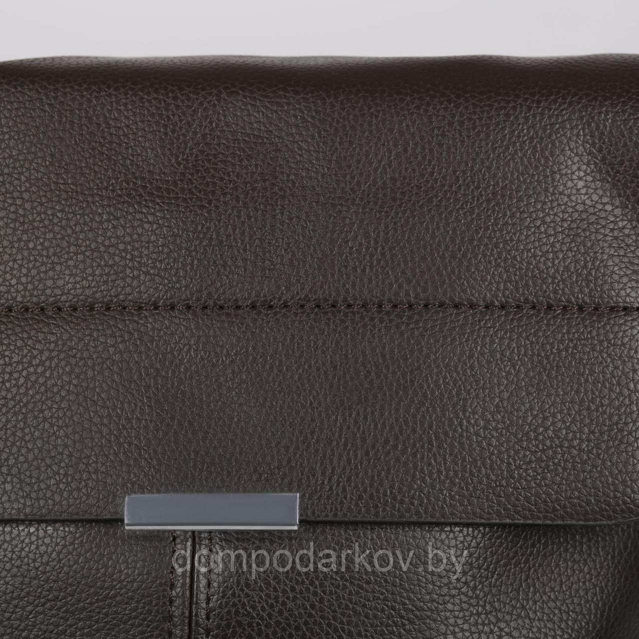 Сумка мужская, отдел на молнии, наружный карман, цвет коричневый - фото 3 - id-p130862897