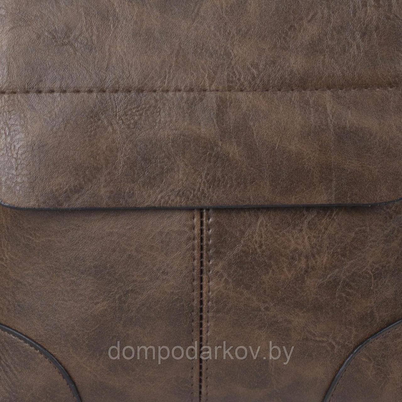 Сумка мужская, отдел на молнии, цвет коричневый - фото 3 - id-p130877133