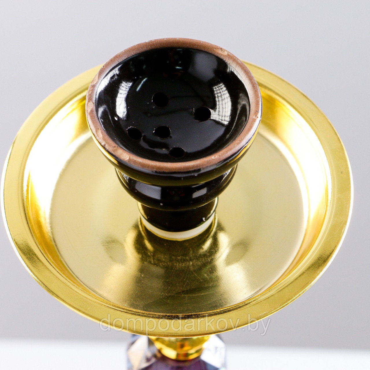 Кальян "Маадид", 54 см, 1 трубка, колба черная, шахта золото - фото 5 - id-p130915011
