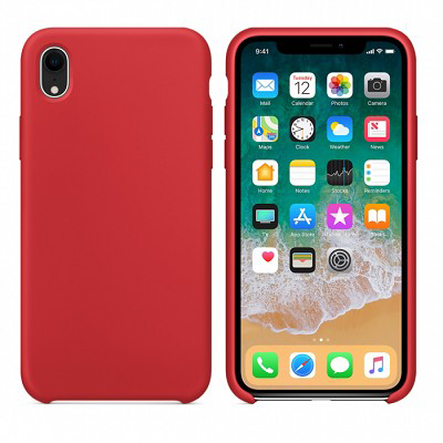 Силиконовый чехол красный для Apple iPhone XR - фото 1 - id-p130915294
