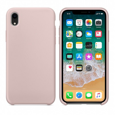 Силиконовый чехол светло-розовый для Apple iPhone XR - фото 1 - id-p130915295
