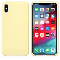 Силиконовый чехол светло-желтый для Apple iPhone XS Max