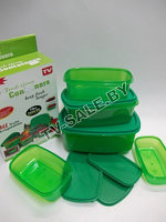 Набор пластиковых зеленых контейнеров для продуктов Stay Fresh Green 10 предметов  (код.9-1757)