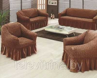 Чехол для мягкой мебели VIKA 3-х местный диван + 2-х местный диван + 2 кресла ( арт. 9-7515 ) - фото 1 - id-p130918405