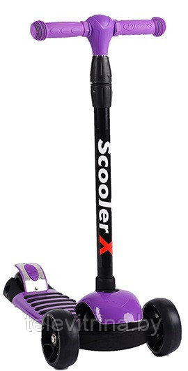 Самокат светящийся в темноте Scooter Х (код.0160)