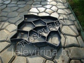 3 формы для садовой дорожки "Круглые камни" 9 камней 44 х 44 (код.9-3837) - фото 1 - id-p60926008