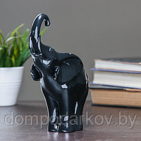 Фигура "Слон" черный глянец 16х9х18см, фото 2